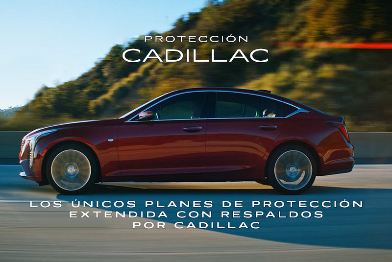 Vista de medio perfil de un vehículo Cadillac negro estacionado al lado de un edificio
