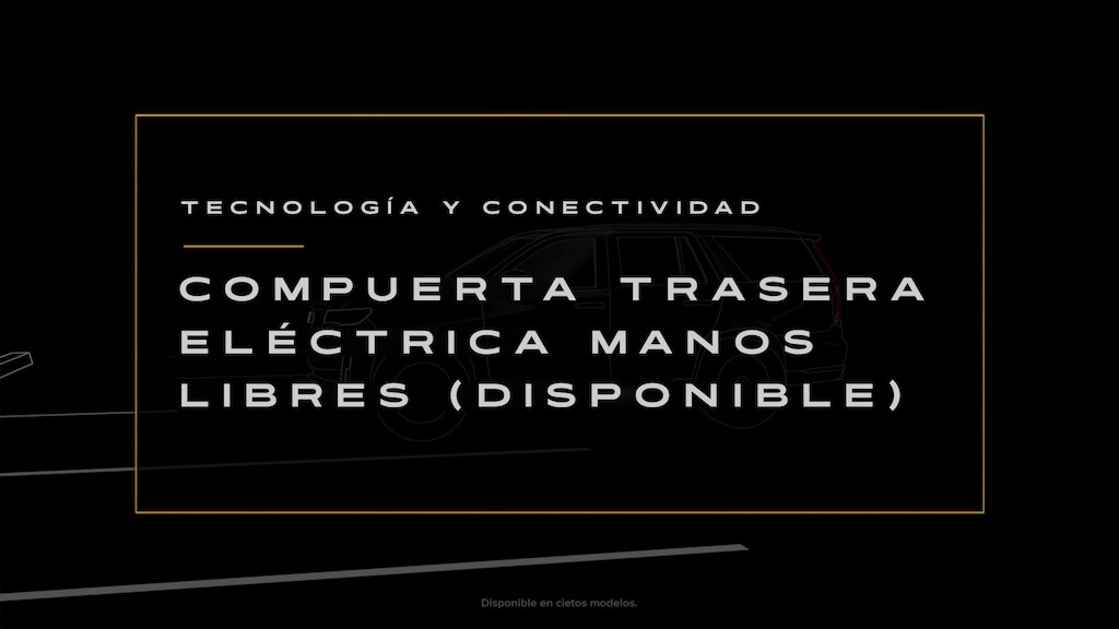 compuerta trasera eléctrica manos libres disponible