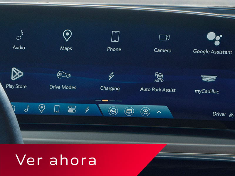 Opciones de aplicaciones de la pantalla del tablero de Cadillac LYRIQ